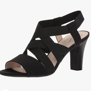 LIFESTRIDE WOMENS CHARLOTTE HIGH HEEL SANDALS STRETCHY STRAPPY COMFORTABLE NWOT